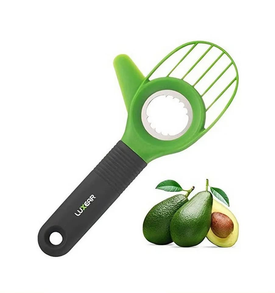 Elegear 3-in-1 Avocadoschneider Grün mit rutschfestem Griff - Bild 2