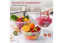 Elegair Salatschüssel-Set 4-tlg. Rot Stapelbar mit Deckel Bild 1