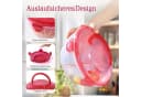 Elegair Salatschüssel-Set 4-tlg. Rot Stapelbar mit Deckel Bild 3