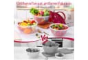 Elegair Salatschüssel-Set 4-tlg. Rot Stapelbar mit Deckel Bild 5