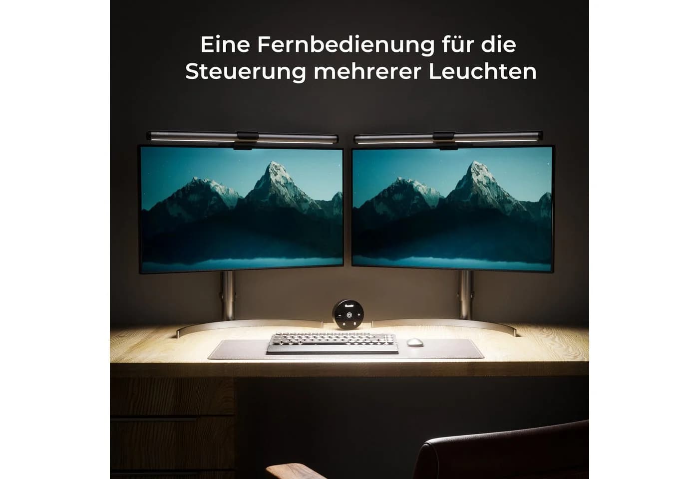 Quntis LED Schreibtischlampe Grau Dimmbar Monitorlampe - Bild 4