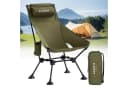 Elegar Campingstuhl faltbar mit Kopfstütze & Becherhalter, 150kg Tragkraft, Grün Bild 2