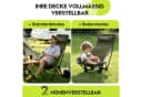 Elegar Campingstuhl faltbar mit Kopfstütze & Becherhalter, 150kg Tragkraft, Grün Bild 4