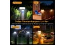 Quntis LED Solarleuchte Pfostenleuchte Außen 3 Modi ABS+PC Bild 4