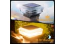 Quntis LED Solarleuchte Pfostenleuchte Außen 3 Modi ABS+PC Bild 5