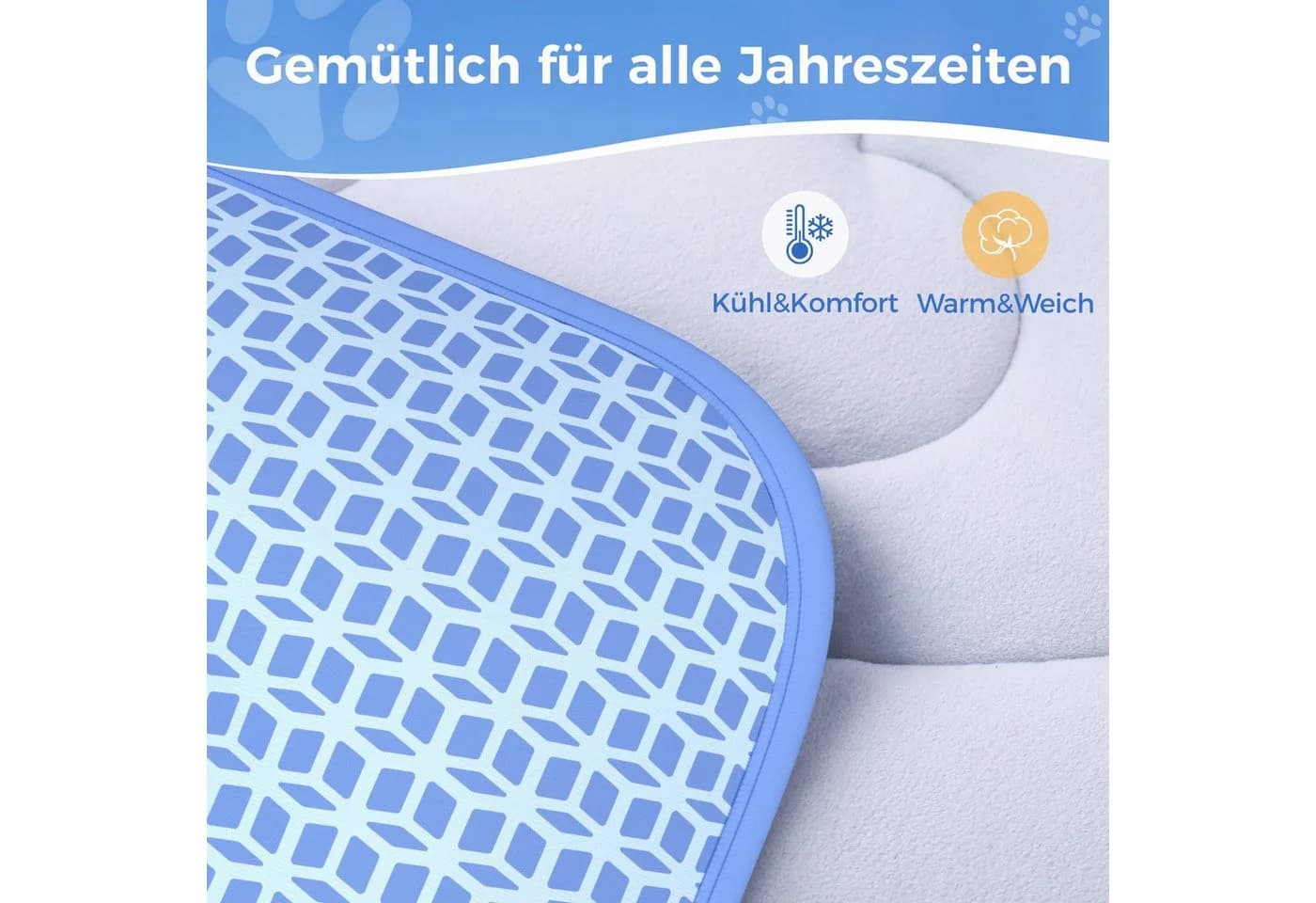 Rywell Hundekühlmatte Selbstkühlend Blau Grau - Bild 5