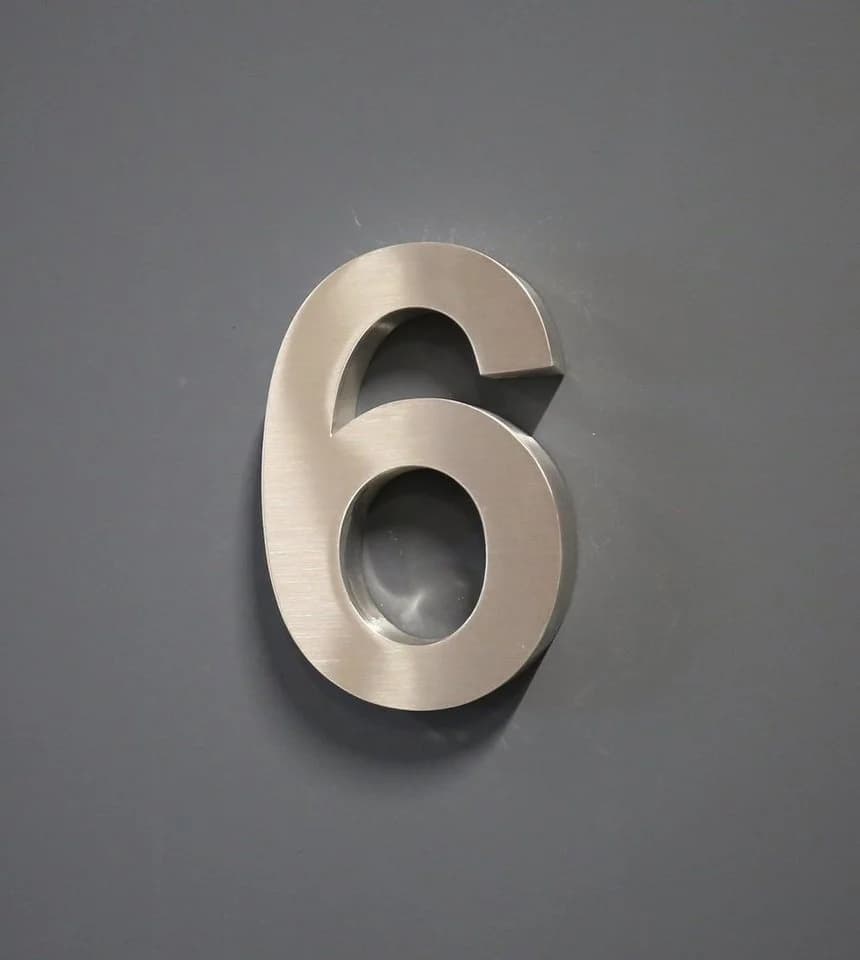 Steelboxx Hausnummer Premium Edelstahl 3D Design Arial