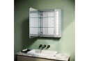 SONNI Spiegelschrank Aluminium mit Touch-Bedienung und integrierter Rasierersteckdose Bild 1