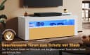 SONNI TV-Schrank Weiß Hochglanz mit RGB-Beleuchtung Bild 3