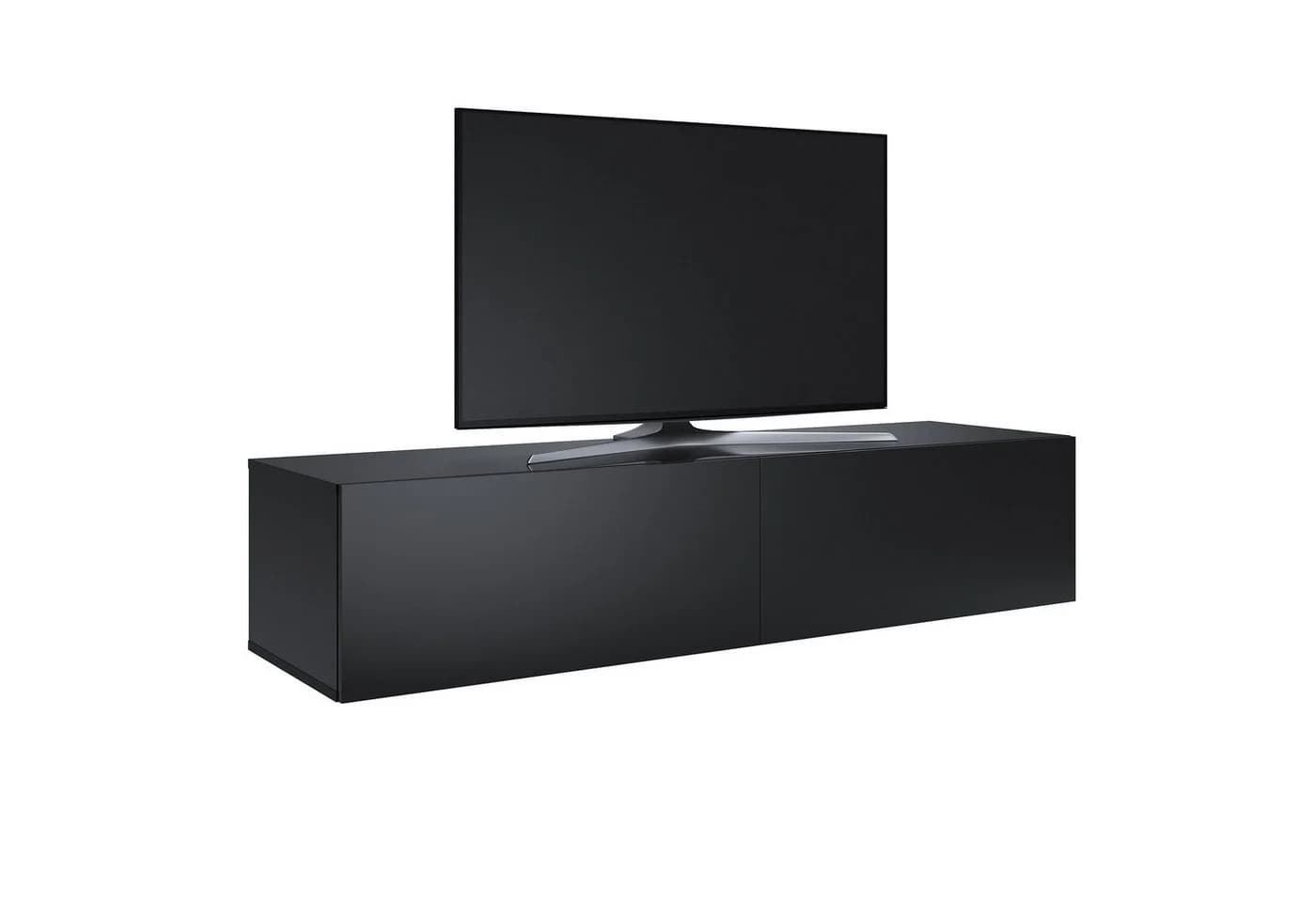 SONNI TV-Schrank Lowboard Schwarzer Hochglanz mit Klapptür - Bild 2