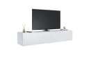 SONNI Lowboard Breite 140/160/180cm TV Board Hängend Hochglanz Weiß/schwarz Bild 2
