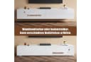 SONNI Lowboard Breite 140/160/180cm TV Board Hängend Hochglanz Weiß/schwarz Bild 5