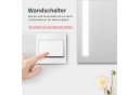 SONNI Badspiegel mit Beleuchtung Kalt/Neutral/Warmweiß, Wandspiegel mit Touch-Schalter, LED-Beleuchtung Kaltweiß IP44 Bild 4