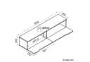 SONNI Lowboard 180 cm TV-Schrank Weiß Hochglanz Bild 3
