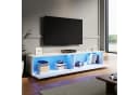 SONNI Lowboard 160 cm Breite Modern Weiß LED-Lichteffekte Bild 2
