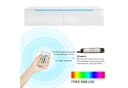 SONNI Lowboard 160 cm Breite Modern Weiß LED-Lichteffekte Bild 4