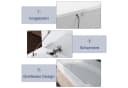 SONNI Lowboard 160 cm Breite Modern Weiß LED-Lichteffekte Bild 5