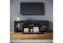 SONNI Lowboard 160 cm Breite Modern Weiß & Schwarz LED-Lichteffekten Bild 2