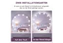 SONNI Schminkspiegel LED 3 Farben Dimmbar Touch Steckdose 80x80cm Bild 3