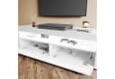 SONNI Lowboard TV-Schrank mit LED-Beleuchtung Weiß Bild 3