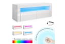 SONNI Lowboard TV-Schrank mit LED-Beleuchtung Weiß Bild 4