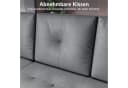 SONNI Schlafsofa Ecksofa 3-Sitzer Kunstleder Dunkelgrau Bild 5
