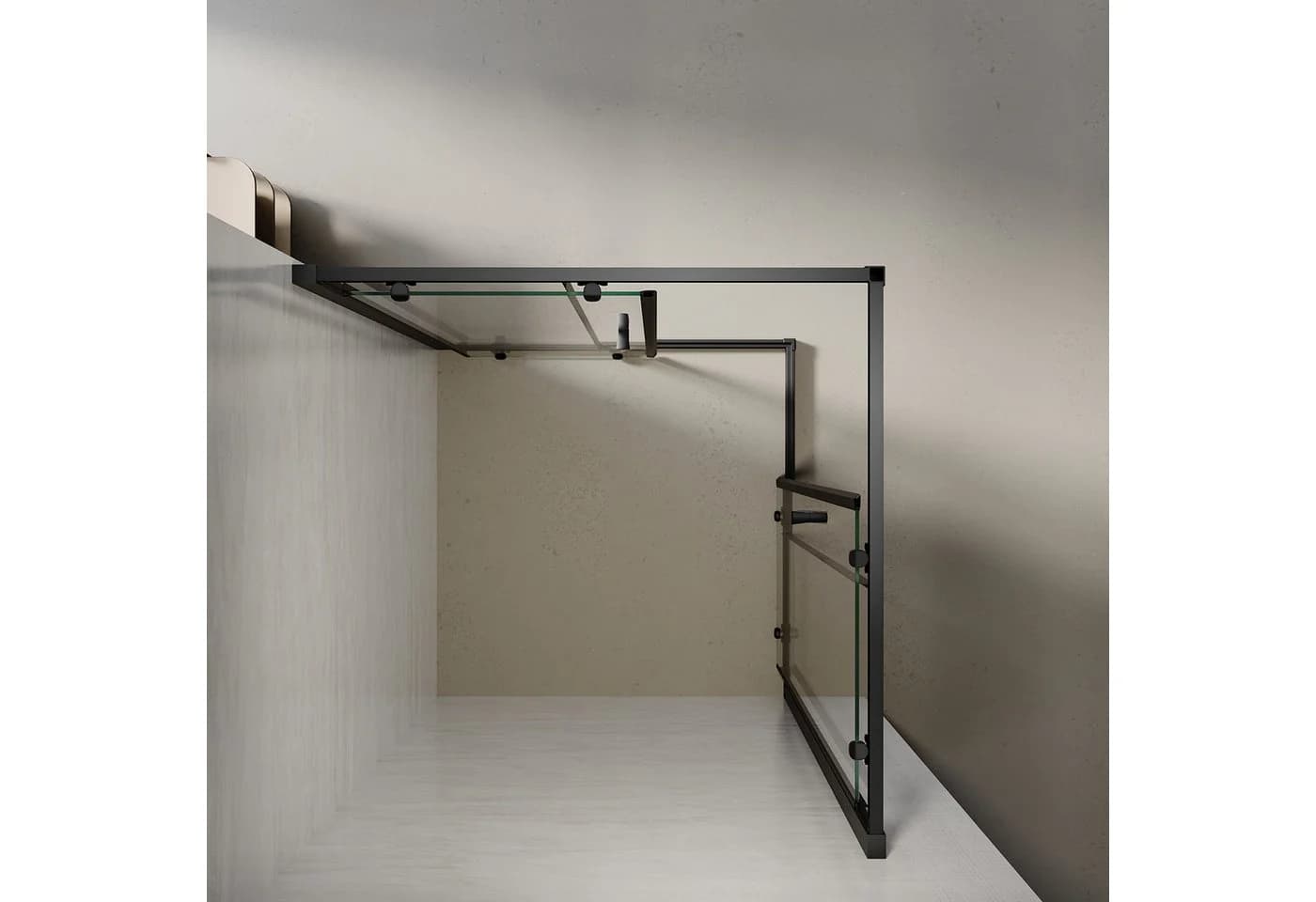 SONNI Eckdusche 80x80 cm Schiebetüren Aluminiumlegierung - Bild 3