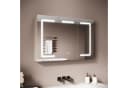 SONNI Spiegelschrank Badezimmer mit LED-Beleuchtung, Anti-Beschlag, 3 Farbtemperaturen, 90x60x13cm Bild 2