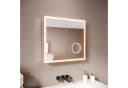 SONNI Spiegelschrank Badezimmerschrank 65x60cm Silber Bild 1