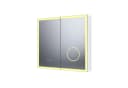 SONNI Spiegelschrank Badezimmerschrank 65x60cm Silber Bild 2