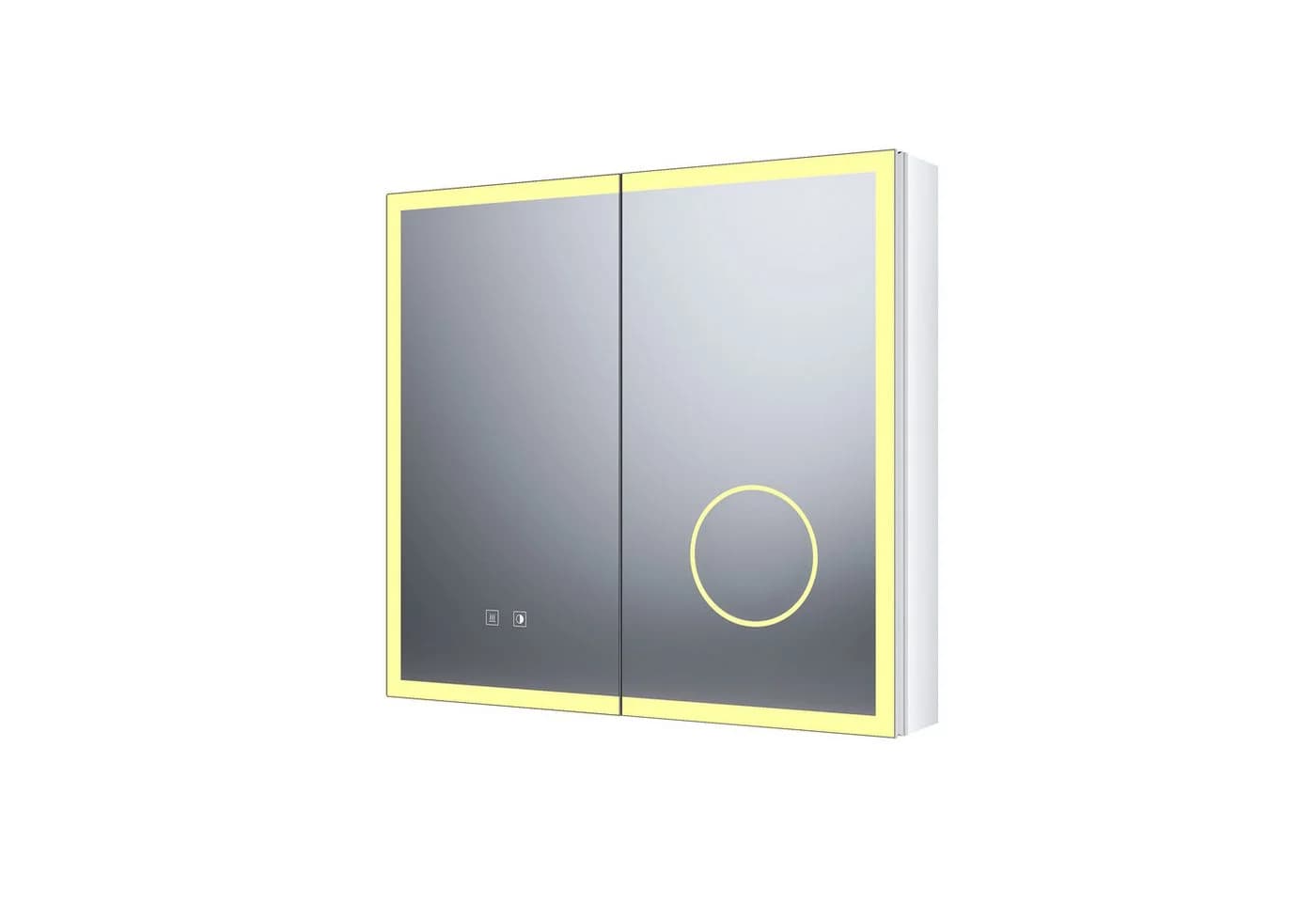 SONNI Spiegelschrank Badezimmerschrank 65x60cm Silber - Bild 2