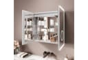 SONNI Spiegelschrank Badezimmerschrank 65x60cm Silber Bild 3
