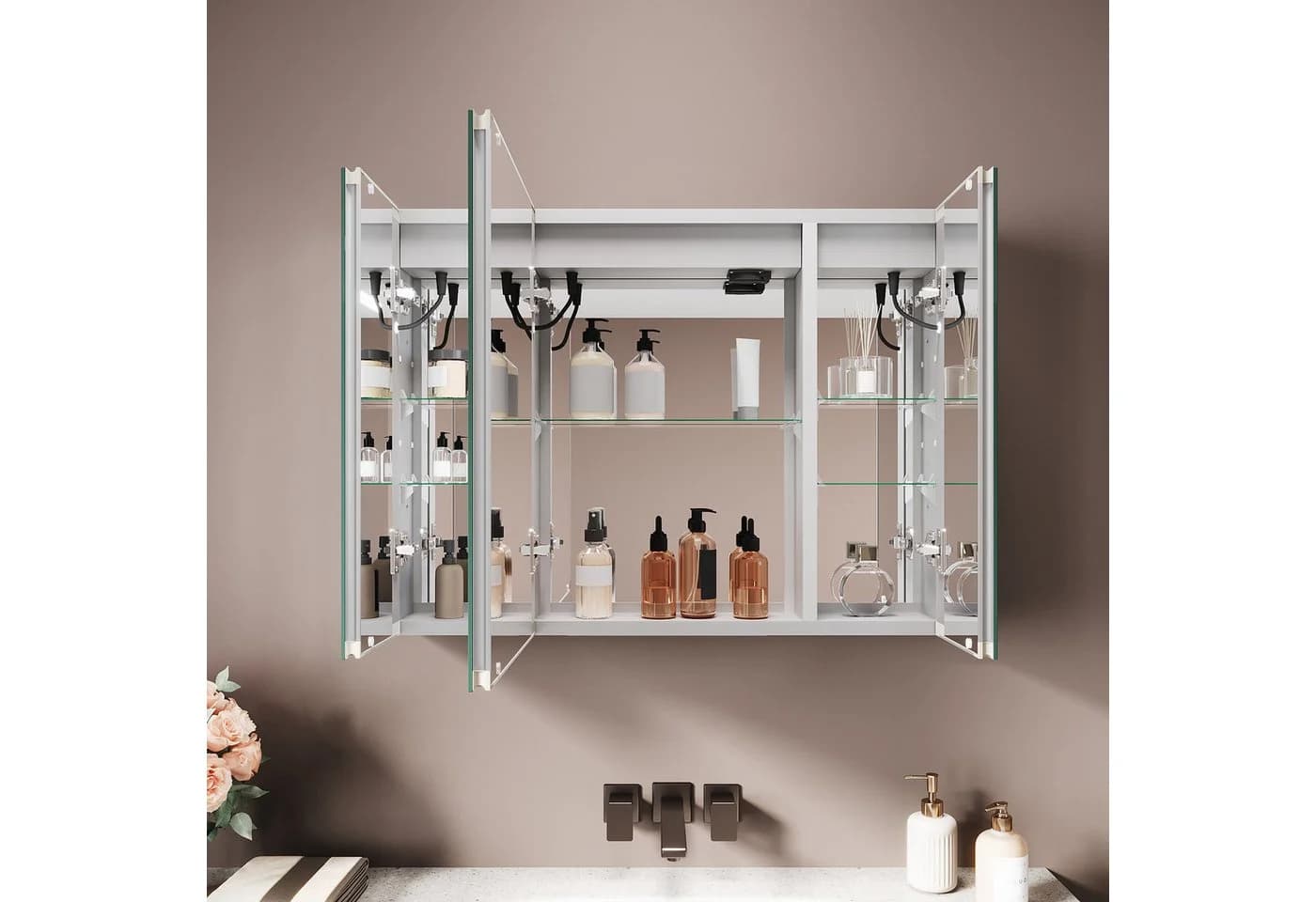 SONNI Spiegelschrank mit Frontbeleuchtung - Bild 3