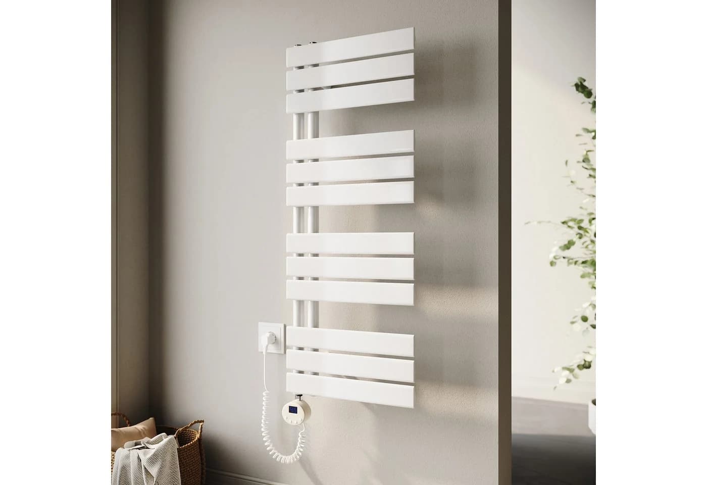 SONNI Designheizkörper Handtuchheizkörper Elektrisch mit Timer