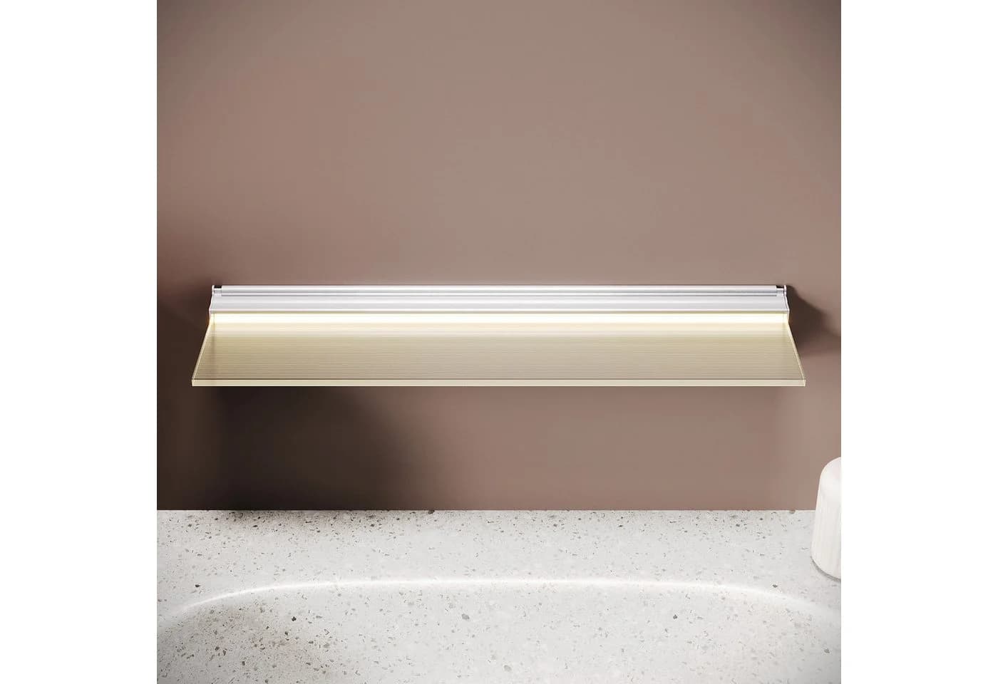 SONNI LED-Wandregal mit Sensor & 3 Lichtfarben Silber - Bild 3