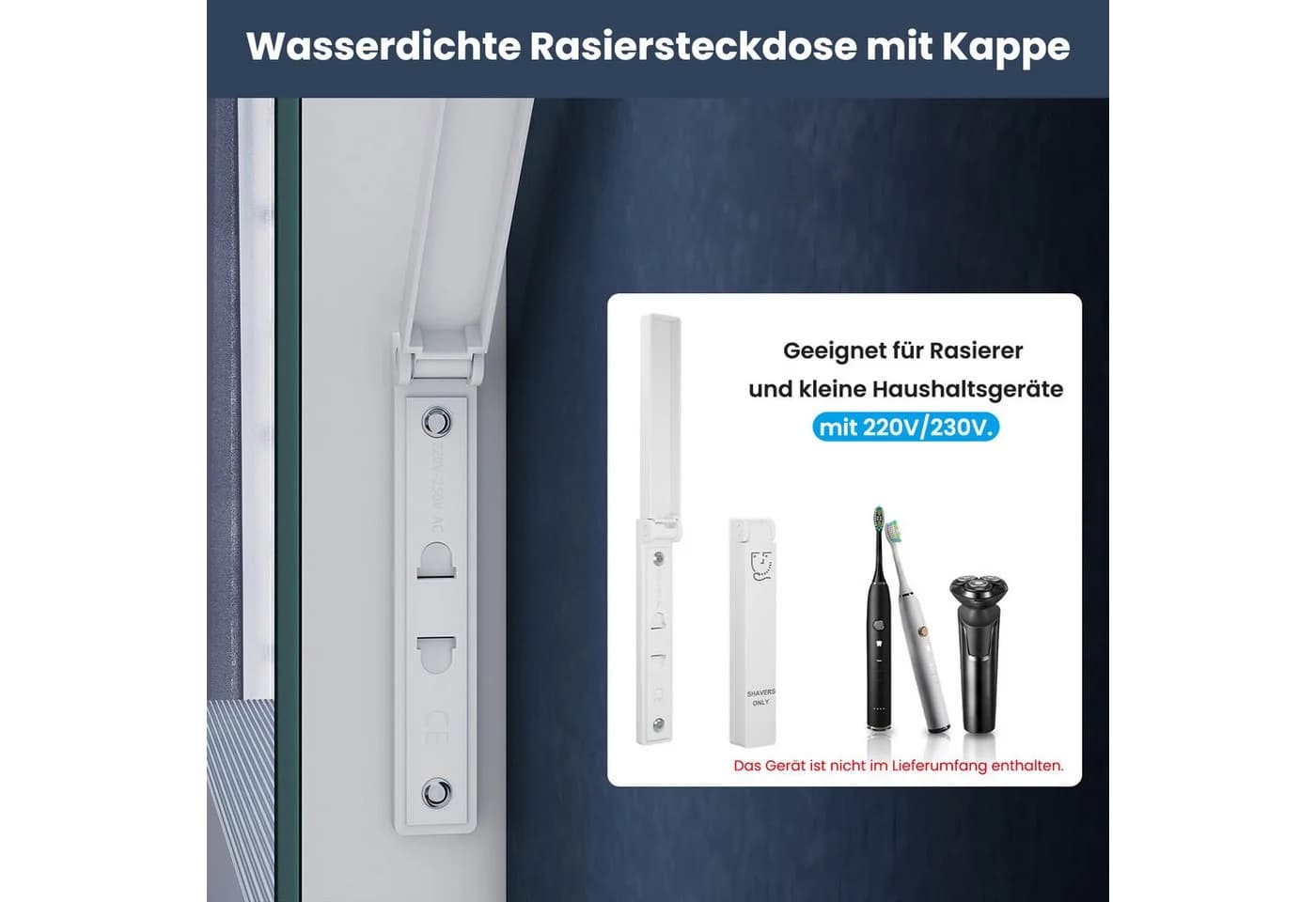 SONNI Badspiegel mit LED-Beleuchtung, Bluetooth & 3-fach Vergrößerung - Bild 5