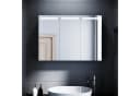 SONNI Spiegelschrank 105x65cm Edelstahl 3-türig mit Beleuchtung Bild 1