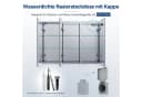 SONNI Spiegelschrank 105x65cm Edelstahl 3-türig mit Beleuchtung Bild 5