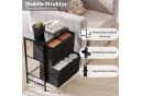 DUMOS Nachtkommode 2er Set Stoffschubladen Schwarz/Weiß/Braun/Grau Bild 3