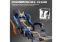 DUMOS Gaming-Stuhl Blau Ergonomisch mit Fußstütze & Kopfstütze Bild 3