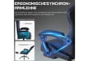DUMOS Gaming-Stuhl Blau Ergonomisch mit Fußstütze & Kopfstütze Bild 5