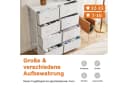 DUMOS Schubkastenkommode 8 Schubladen Stoffkommode Bild 1