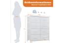 DUMOS Schubkastenkommode 8 Schubladen Stoffkommode Bild 3