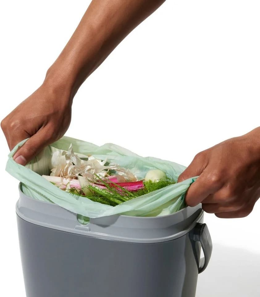 OXO GOOD GRIPS Biomülleimer Grau 6,6L - Geruchsdicht & Spülmaschinengeeignet - Bild 3