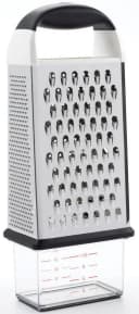 OXO GOOD GRIPS Multireibe 4-in-1 Kastenreibe Edelstahl Schwarz Transparent Bild 1