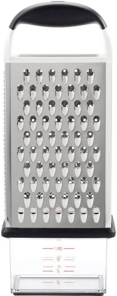 OXO GOOD GRIPS Multireibe 4-in-1 Kastenreibe Edelstahl Schwarz Transparent - Bild 2
