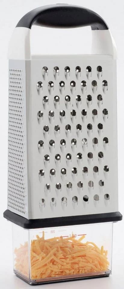 OXO GOOD GRIPS Multireibe 4-in-1 Kastenreibe Edelstahl Schwarz Transparent - Bild 3