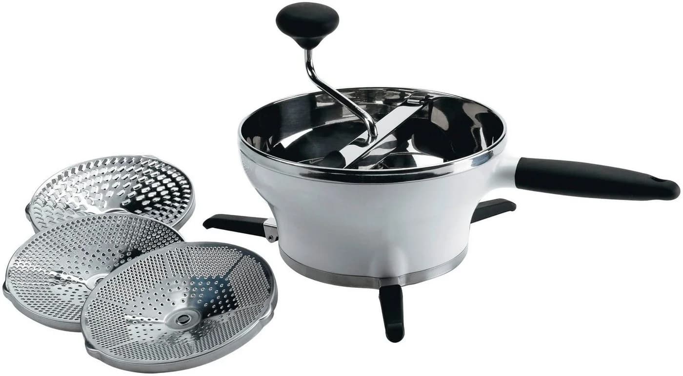 OXO GOOD GRIPS Küchensieb Passiermühle Edelstahl silber