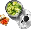 OXO STEEL Salatschleuder Silber Edelstahl 6 Liter Bild 4