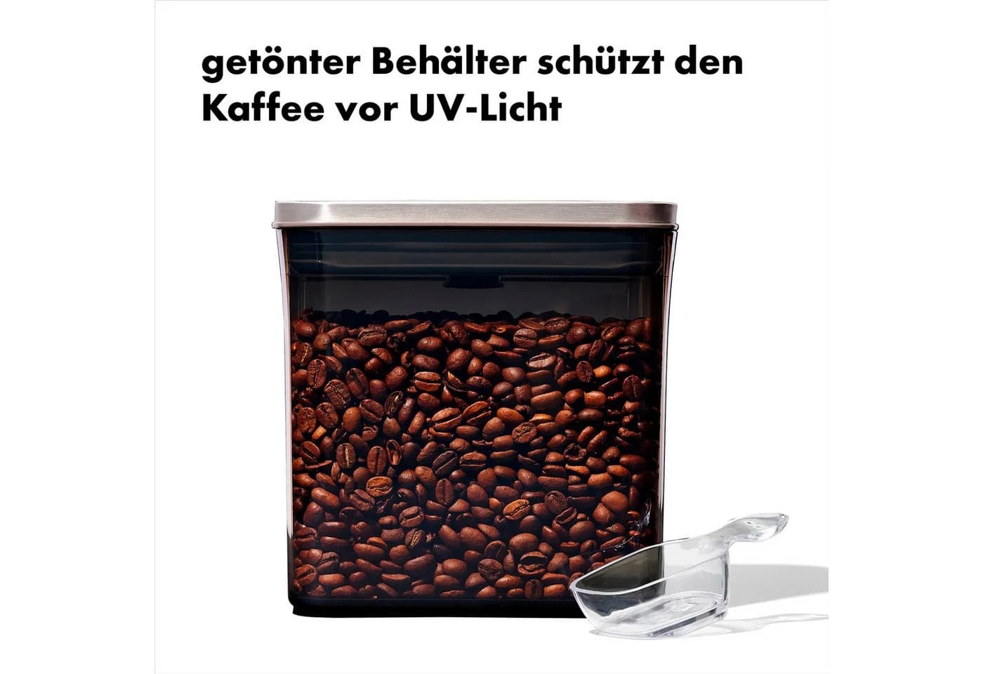 OXO STEEL Steel Coffee POP-Behälter mit Dosierlöffel silber - Bild 3